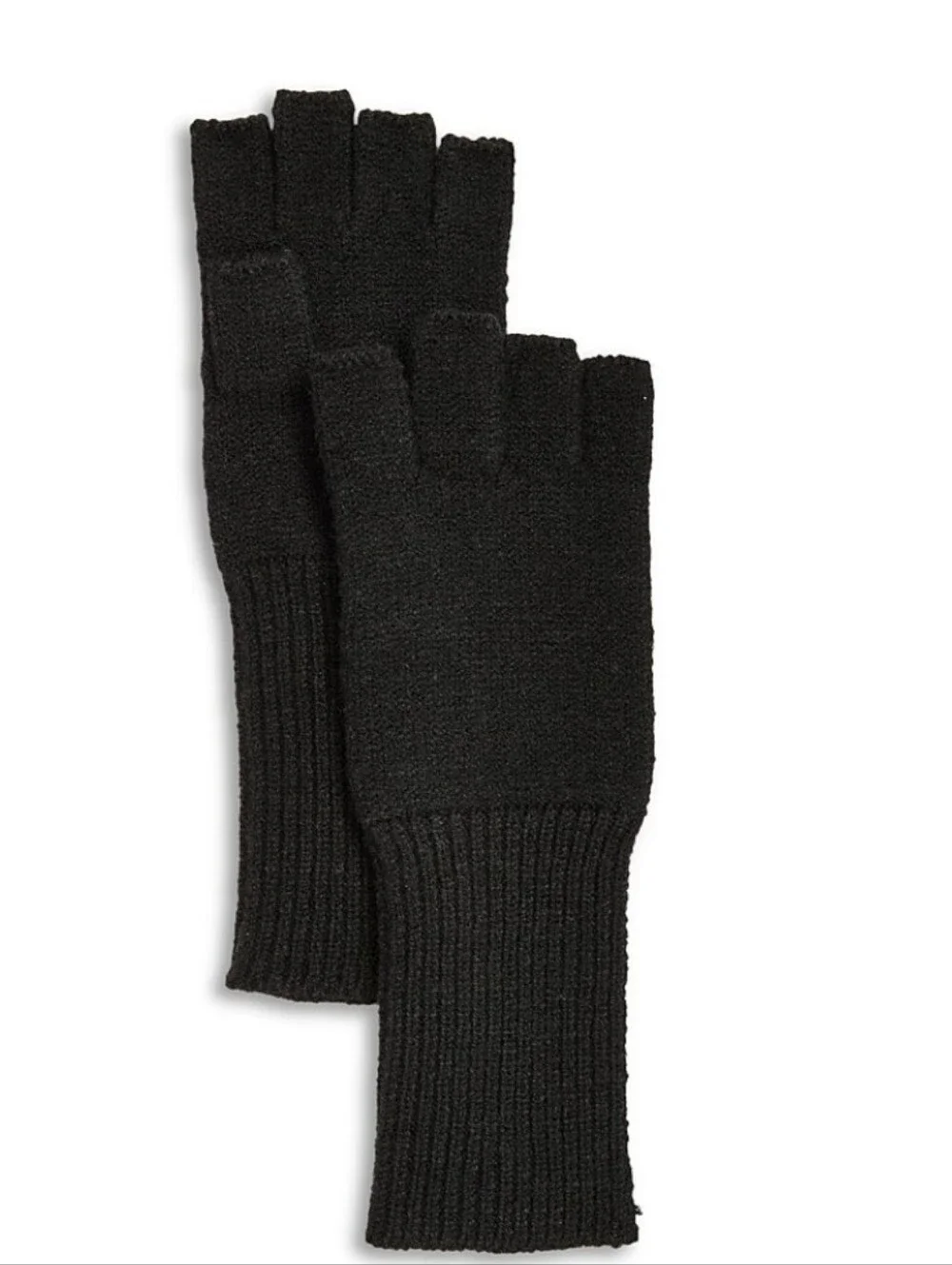 Aqua, a Bloomingdale's Exclusive.   Knit Fingerless Gloves. Mobile Friendly. NWT